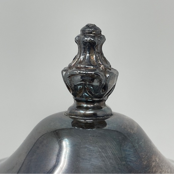 Antique WM Rogers 800 Silver Plate Footed Coffee Tea Pot, Creamer Serving Set - Picture 10 of 16